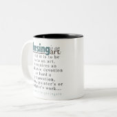 Verpleegkunde is een kunst-Mok Tweekleurige Koffiemok (Voorkant links)