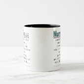 Verpleegkunde is een kunst-Mok Tweekleurige Koffiemok (Center)