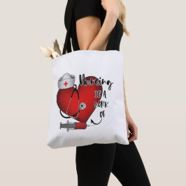 Verpleegkunde is een werk van hart, zuster Gift, v Tote Bag