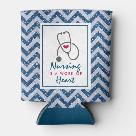 Verpleegkunde is een werk van het hart Gezegde met Blikjeskoeler (Voorkant)