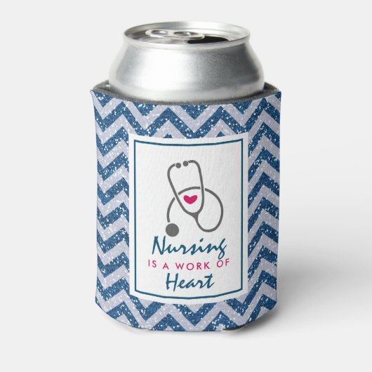 Verpleegkunde is een werk van het hart Gezegde met Blikjeskoeler (Blikje Achterkant)