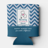 Verpleegkunde is een werk van het hart Gezegde met Blikjeskoeler (Achterkant)