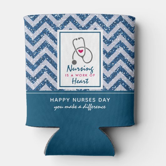 Verpleegkunde is een werk van het hart Gezegde met Blikjeskoeler (Achterkant)