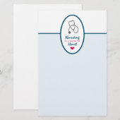 Verpleegkunde is een werk van het hart Gezegde met Briefpapier (Voorkant / Achterkant)