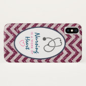 Verpleegkunde is een werk van het hart Gezegde met Case-Mate iPhone Case (Achterkant (horizontaal))