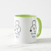 Verpleegkunde is een werk van het hart Gezegde met Mok (Voorkant rechts)