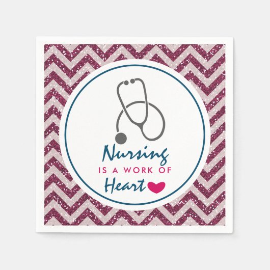 Verpleegkunde is een werk van het hart Gezegde met Servet (Voorkant)