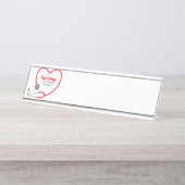 Verpleegkunde is kunst bureau naambordje (Voorkant)