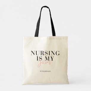 Verpleegkunde is mijn Jam Modern Stylish Nurse Gif Tote Bag