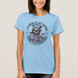 Verpleegkunde Is Mijn Passie Luiaard T-shirt | Cut