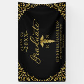 Verpleegkunde Medische School Zwart Goud Afstudere Spandoek (Verticaal)