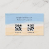 Verpleegkunde Medische Zorg QR Codes Seashell Beac Visitekaartje (Achterkant)