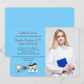 Verpleegkunde School afgestudeerden foto uitnodigi Kaart (Voorkant / Achterkant)