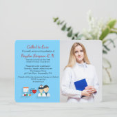 Verpleegkunde School afgestudeerden foto uitnodigi Kaart (Staand voorkant)