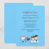 Verpleegkunde School afgestudeerden uitnodiging (Voorkant / Achterkant)