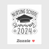 Verpleegkunde School Survivor 2024, Verpleegkundig Sticker (Vel)