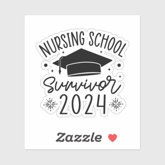 Verpleegkunde School Survivor 2024, Verpleegkundig Sticker (Vel)