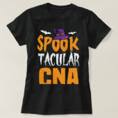 Verpleegkunde Spooktacular CNA Halloween Gecertifi T-shirt (Design voorkant)