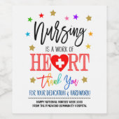 Verpleegkunde Wijn Etiket (Enkel label)