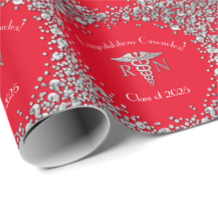 Verpleegkundeacademie: Rode zilver Cadeaupapier