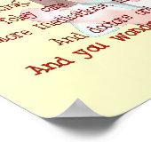 Verpleegkundegedicht (frameabel) "Ik ben gekant" Poster (Hoek)