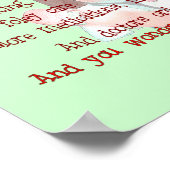 Verpleegkundegedicht (frameabel) "Ik ben gekant" Poster (Hoek)