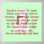 Verpleegkundegedicht (frameabel) "Ik ben gekant" Poster (Voorkant)