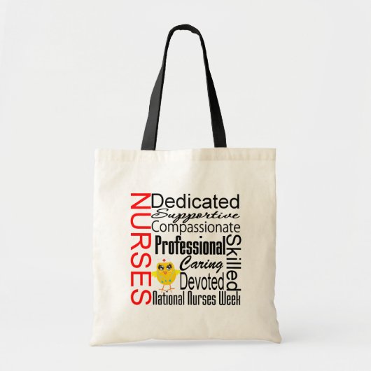 Verpleegkundeherkenning Collage: Week nationale ve Tote Bag (Voorkant)