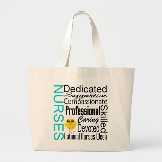 Verpleegkundeherkenning Collage - Week van de Nati Grote Tote Bag (Voorkant)