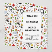 Verpleegkundelerkaarten Bedankkaart (Voorkant / Achterkant)