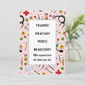 Verpleegkundelerkaarten Bedankkaart (Staand voorkant)