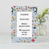 Verpleegkundelerkaarten Bedankkaart (Staand voorkant)