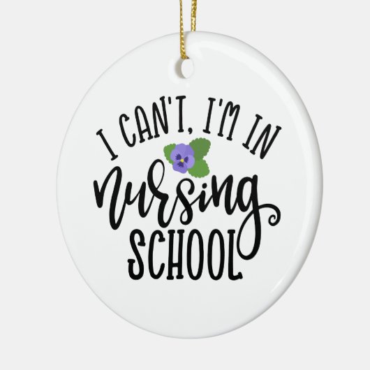 Verpleegkundeontwerp dat ik niet in de verpleegsch keramisch ornament (Links)