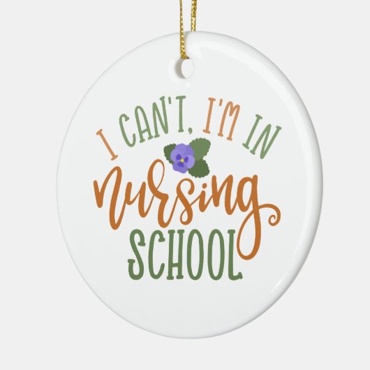 Verpleegkundeontwerp dat ik niet in de verpleegsch keramisch ornament (Links)