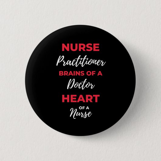 Verpleegkunderbreinen van een arts ronde button 5,7 cm (Voorkant)