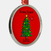 Verpleegkundestudent kerstversiering 2012 metalen ornament (Rechts)