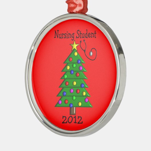 Verpleegkundestudent kerstversiering 2012 metalen ornament (Links)