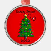 Verpleegkundestudent kerstversiering 2012 metalen ornament (Voorkant)