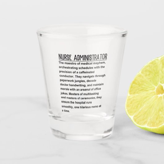 Verpleegkundig administrateur shot glas (Voorkant)