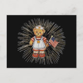  verpleegkundig Beer met modern wit vuurwerk Briefkaart (Voorkant)