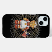  verpleegkundig Beer met modern wit vuurwerk Case-Mate iPhone Case (Achterkant (horizontaal))