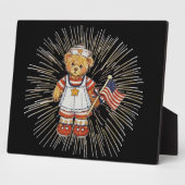  verpleegkundig Beer met modern wit vuurwerk Fotoplaat (Zijkant)