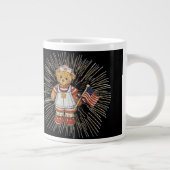  verpleegkundig Beer met modern wit vuurwerk Grote Koffiekop (Rechts)