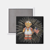  verpleegkundig Beer met modern wit vuurwerk Magneet (Voorkant / Achterkant)