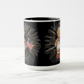  verpleegkundig Beer met modern wit vuurwerk Mok (Midden)