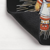  verpleegkundig Beer met modern wit vuurwerk Muismat (Hoek)