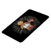 verpleegkundig Beer Modern wit vuurwerk Flexibel Magneet (Linkerzijde)