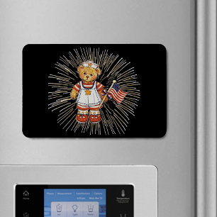  verpleegkundig Beer Modern wit vuurwerk Flexibel Magneet