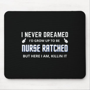 Verpleegkundig geratched Funny Design Nursing Movi Muismat