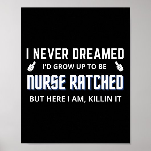 Verpleegkundig geratched Funny Design Nursing Movi Poster (Voorkant)